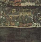 Egon Schiele The Samll city III (mk12) oil on canvas